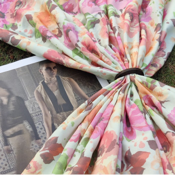 Rayon florals print fabric 
