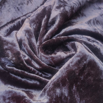 Jet black velvet fabric 