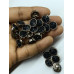  Black Dotted Small Stone Acrylic Buttons