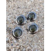 Silver Black golden Shield metal Small Fancy with Resin covered Button 